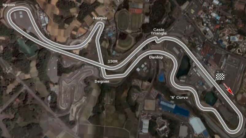 نمای هوایی پیست سوزوکا در گرندپری ژاپن ۲۰۲۶ فرمول یک (suzuka circuit f1)