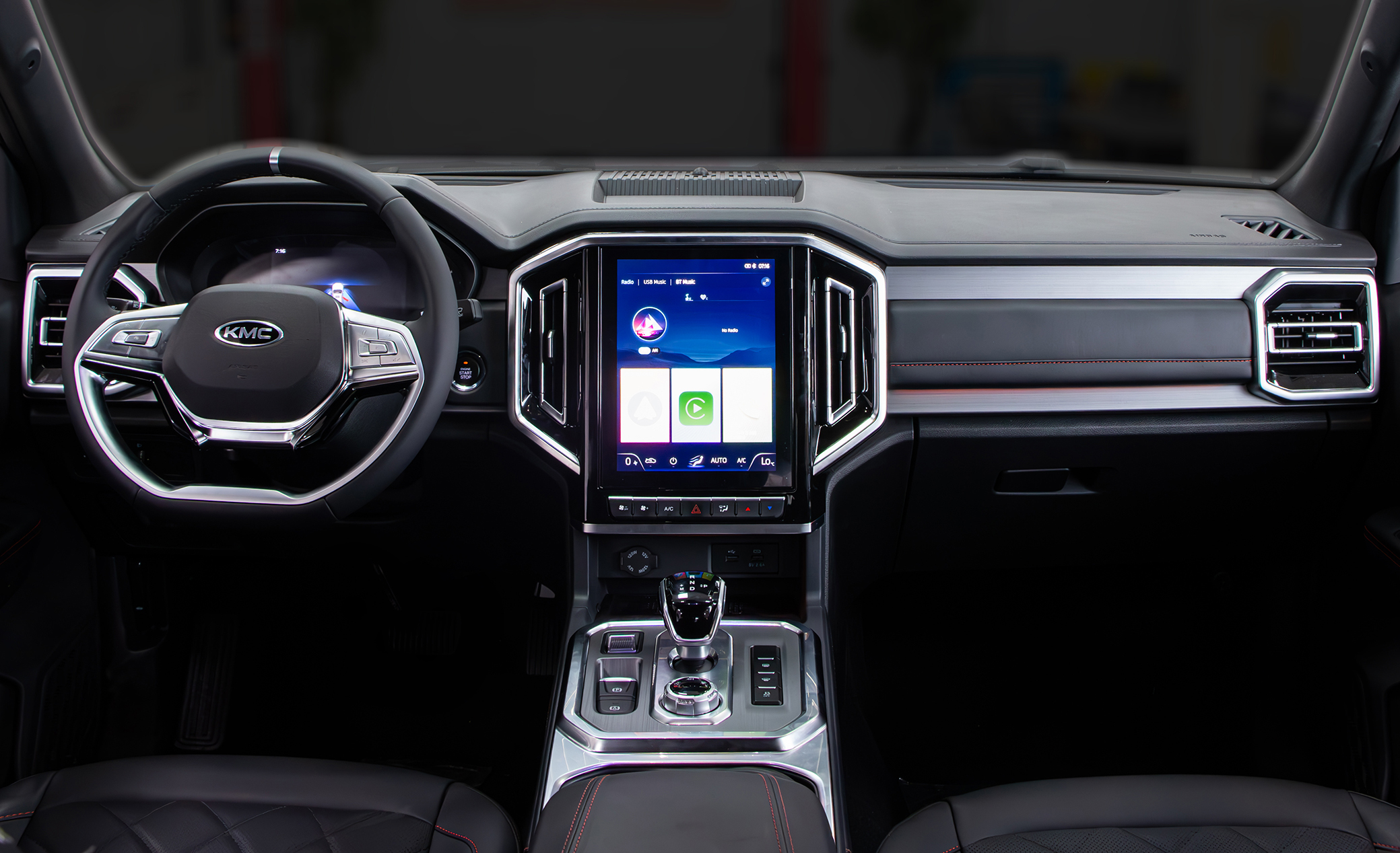 داشبورد کیامسی T9 با طراحی مدرن، نمایشگر 10.4 اینچی لمسی و نورپردازی داخلی پیشرفته