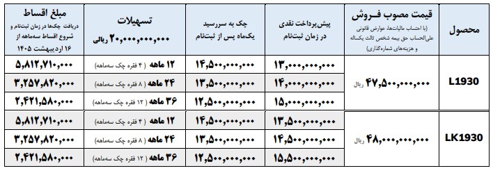  شرایط فروش ایران خودرو دیزل آذر 1404 