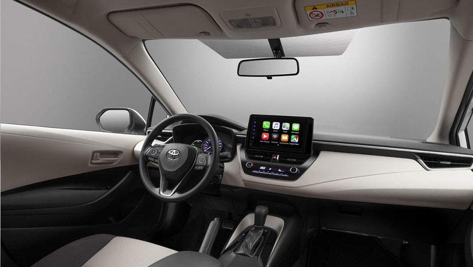  کابین Toyota Corolla 1.2 Turbo | نمایشگر لمسی، داشبورد مدرن و امکانات رفاهی 