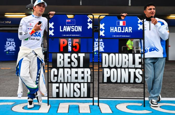 لیام لاوسون در گرند پری فرمول یک آذربایجان ۲۰۲۵ | بهترین عملکرد دوران حرفه‌ای راننده ریسینگ بولز | کسب جایگاه سوم در تعیین خط و رتبه پنجم در مسابقه | تحلیل عملکرد لاوسون در باکو | Liam Lawson Racing Bulls F1 Azerbaijan Grand Prix 2025 career-best result qualifying P3 race P5 ا|khodrozi.ir